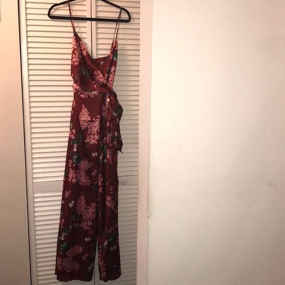 🔥L’atiste  marsala/pink floral jumpsuit🌺 - Picture 3 of 5